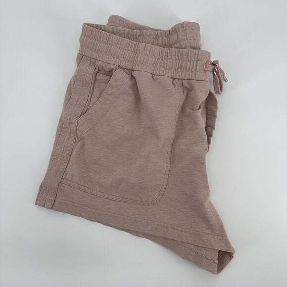 Athleta Farallon Heathered Active Shorts WMNS 18 Pink Stretchy Waist Athletica - Picture 3 of 8